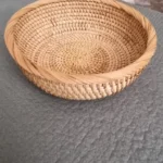 Hand-woven Rattan Wicker Basket Storage Box Fruit Tea Snack Bread Basket Cosmetic Desktop Storage Box Household Kitchen Supplies photo review