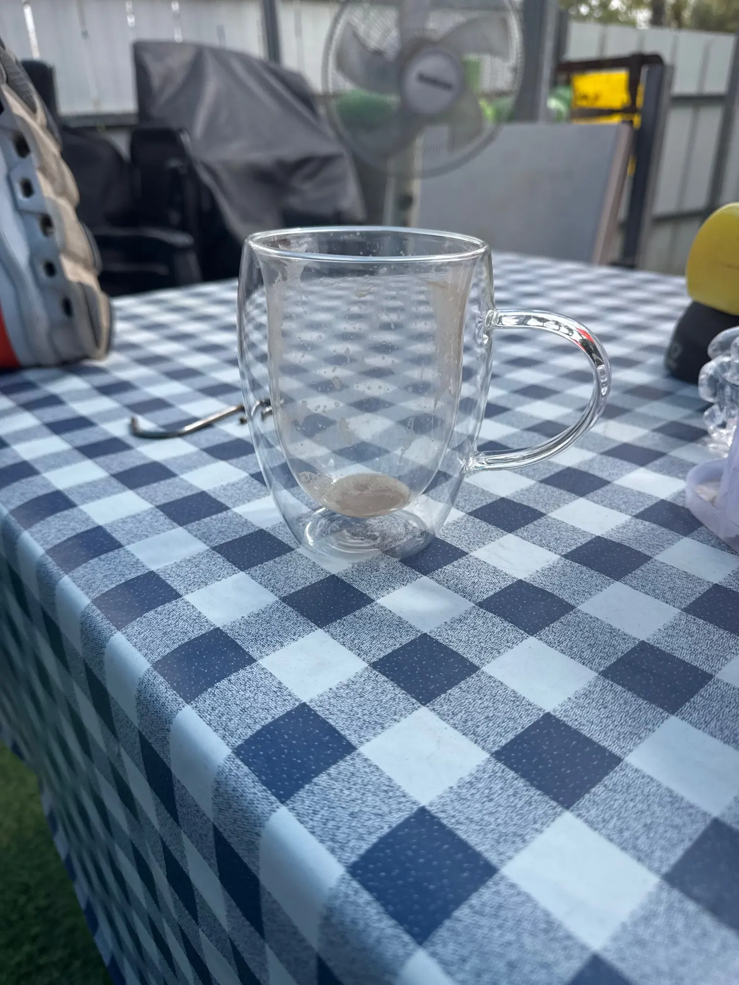 1pc 250ml Premium Double-Walled Borosilicate Glass Coffee Mug with Handle Perfect for Family, Christmas Birthday Party photo review