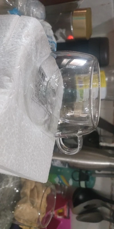 Elegant Double Wall Borosilicate Glass Mug - 350 ml Insulated Delight photo review