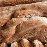 Plush White Striped Faux Rabbit Fur Throw Blanket for Cozy Comfort photo review