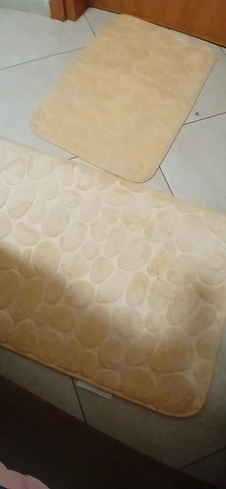 Luxurious Cobblestone Non-Slip Memory Foam Bath Mat photo review