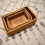 Handcrafted Rattan Storage Baskets - Stylish Nesting Wicker Set photo review