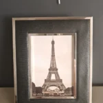 Chic Black & White Crocodile Leather Frame for Timeless Memories photo review