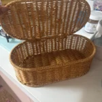 Bohemian Imitation Rattan Storage Basket - Woven Storage Box, Dust-proof Cutlery Frame, Home Decoration Basket Kitchen Organizer photo review