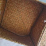 Rattan Weaving Wicker Shelf Baskets New Lid Rectangular Bin Handwoven Home Organizer Bedroom photo review