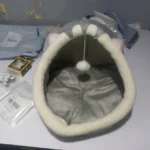 Cozy Cartoon Cat Bed: Removable, Washable, & Foldable Delight photo review
