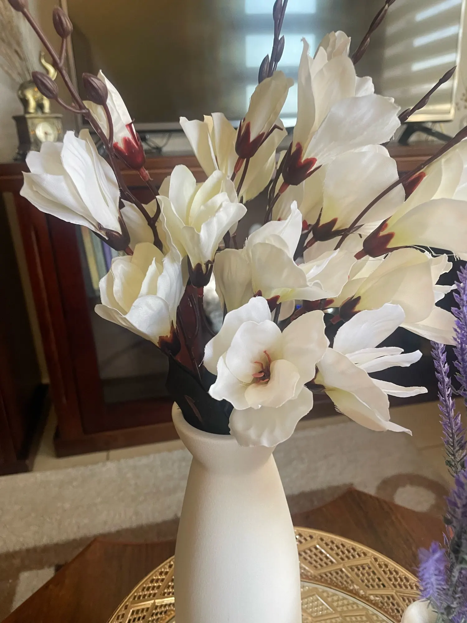 Elegant Magnolia Silk Flower Set - 5 Forks, 20 Heads for Home Decor photo review