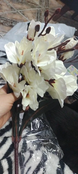 Elegant Magnolia Silk Flower Set - 5 Forks, 20 Heads for Home Decor photo review