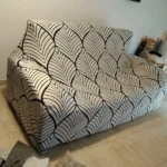 Colorful Knit Sofa Cover with Skirt for Full Coverage Comfort photo review