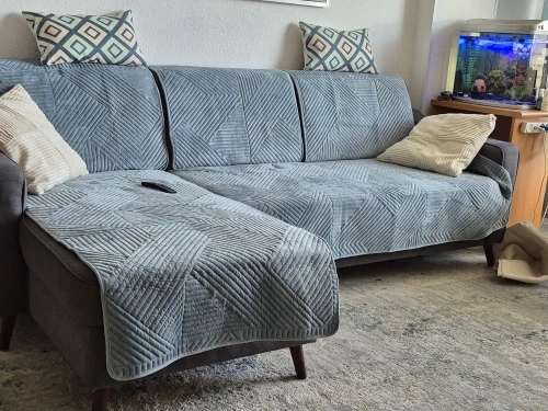 Luxurious Non-Slip Velvet Sofa Cover - Pet & Kid Protector photo review