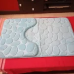 Luxurious 3-Piece Cobblestone Bath Mat Set - Non-Slip & Absorbent photo review