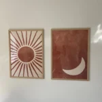 Bohemian Sun & Moon Canvas Art Set for Modern Decor photo review