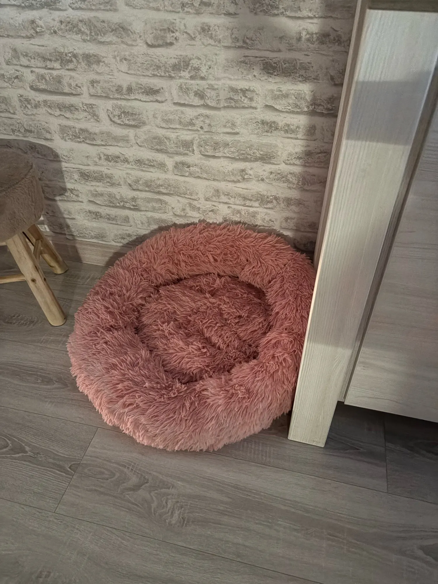 Cozy Round Pet Bed in Stylish Gradient for Large Dogs photo review