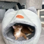Cozy Cotton Cat Cave: Ultimate Winter Pet Bed Retreat photo review