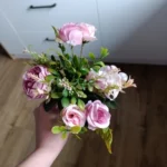 Luxurious Autumn White Silk Roses Bouquet for Timeless Elegance photo review