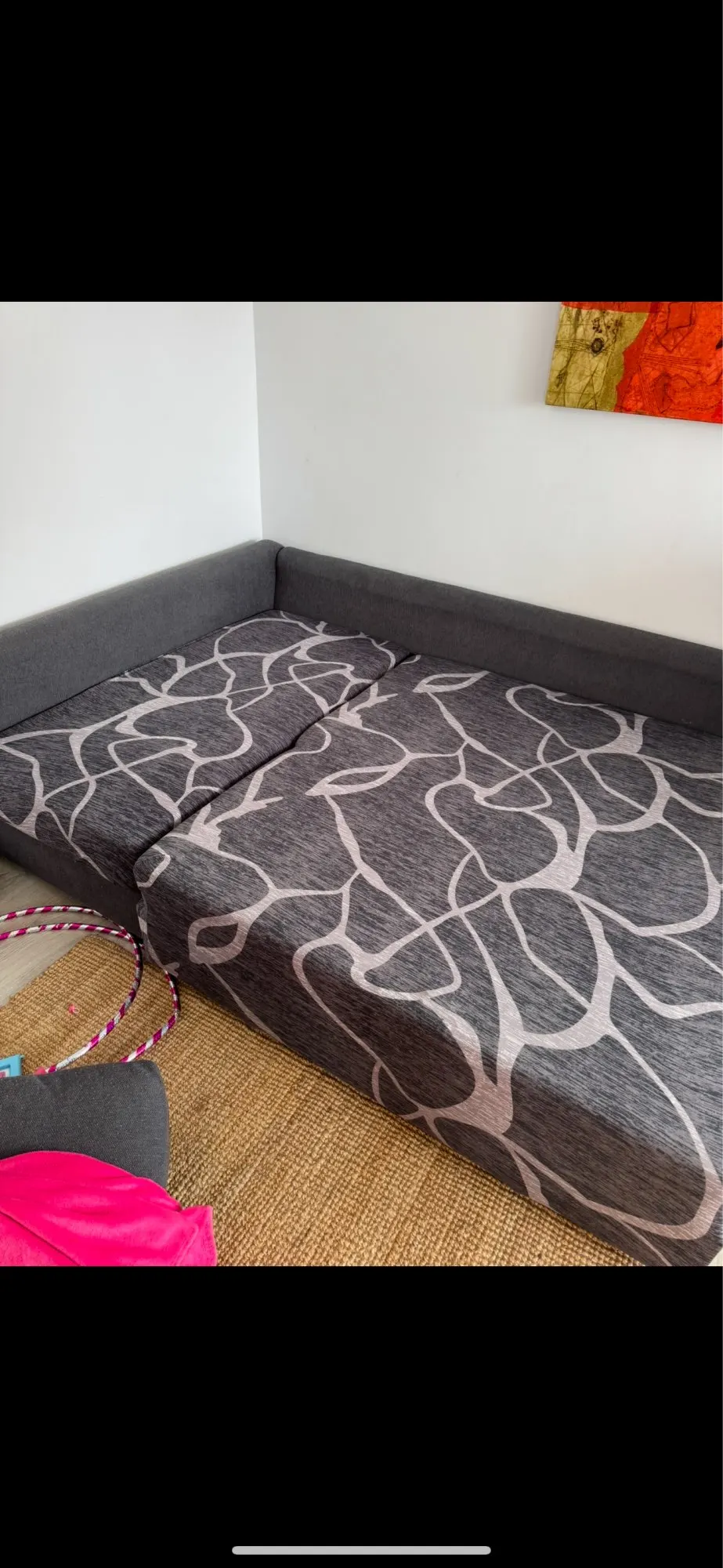 Colorful Knit Sofa Cover with Skirt for Full Coverage Comfort photo review