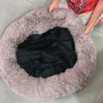 Cozy Round Plush Dog & Cat Bed for Ultimate Warmth & Style photo review