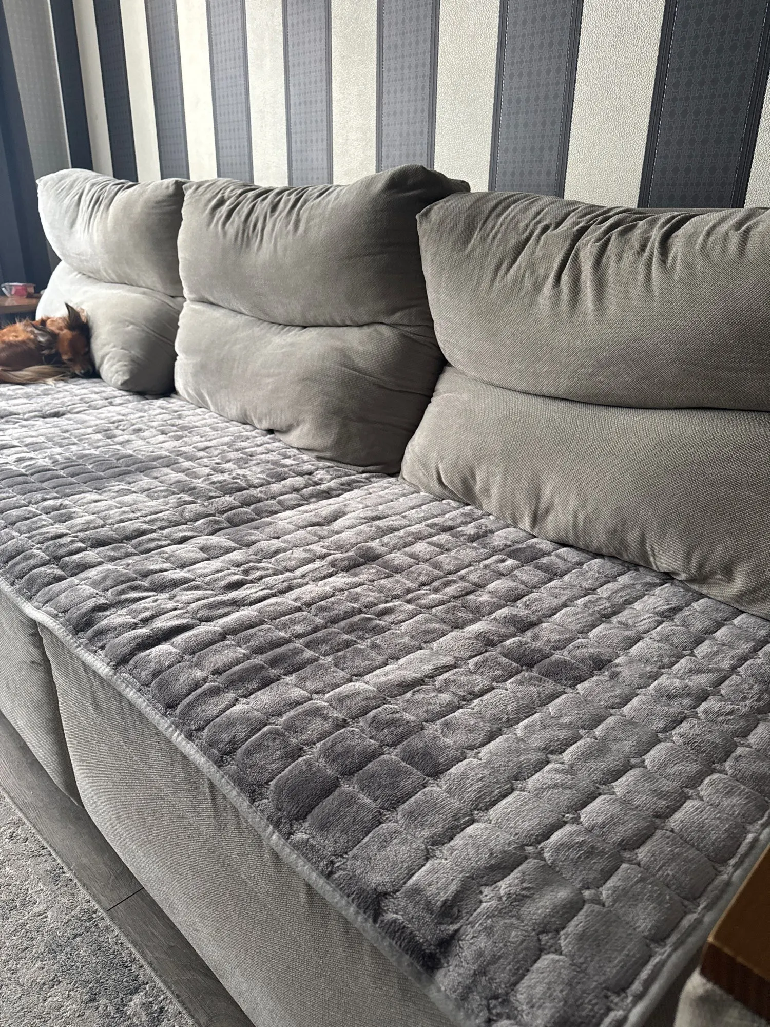 Luxurious Velvet Non-Slip Flannel Sofa Cover for Comfort photo review