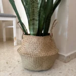 Seaweed Wicker Basket Rattan Hanging Flowerpot Dirty Clothes Storage WF1015 photo review