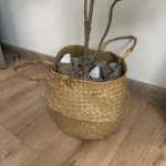 Seaweed Wicker Basket Rattan Hanging Flowerpot Dirty Clothes Storage WF1015 photo review