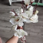 Elegant Magnolia Silk Flower Set - 5 Forks, 20 Heads for Home Decor photo review