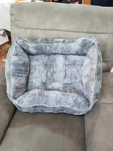 Bed for Dog Cat Pet Square Plush Kennel Medium Small Dog Sofa Bed Cushion Pet Calming Dog Bed House Pet Supplies Accessories photo review