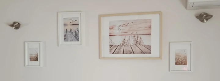 Coastal Serenity Canvas Print - Wooden Bridge Beach Scene photo review