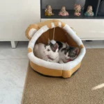 Cozy Cotton Cat Cave: Warm Pet Bed for Cats & Small Dogs photo review