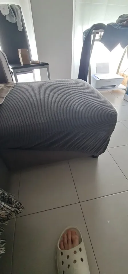 Elegant Jacquard Sofa Seat Cover - Easy-Clean Stripe Design photo review