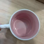 1Pc13.4Oz Pink Bow Ceramic Mug, Twist Handle Ceramic Mug, Exquisite and Simple Pink Embossed Mug, Suitable for Coffee Shop Latte Art Mug, Home Decoration Drinking Utensils, Kitchen Living Room Bedroom Drinking Cup, Gift Giving photo review