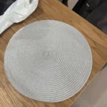 Festive Round Braided Placemats Set of 6 - Non-Slip, Washable Dining Essentials photo review