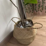 Seaweed Wicker Basket Rattan Hanging Flowerpot Dirty Clothes Storage WF1015 photo review