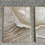 Handcrafted Large Black & White Abstract Canvas Art Piece photo review