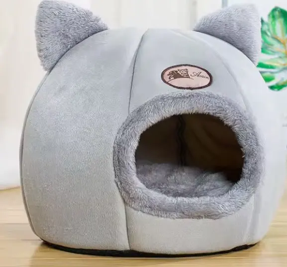 Cozy Cotton Cat Cave: Ultimate Winter Pet Bed Retreat photo review
