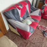 Colorful Knit Sofa Cover with Skirt for Full Coverage Comfort photo review