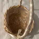Hand-woven Wedding Flower Basket With Handle Wicker Sundries Basket Wedding Flower Girls Basket for Home Picnic Storage Basket photo review