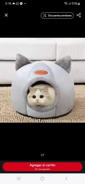 Cozy Cotton Cat Cave: Ultimate Winter Pet Bed Retreat photo review