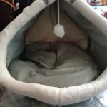 Cozy Cartoon Cat Bed: Removable, Washable, & Foldable Delight photo review