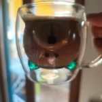 1pc Creative Cute Bear Double-layer Coffee Mug, Carton Double Glass Cup Milk Glass Lady Cute Bear Gift Christmas Gift Girls Gift photo review