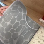 3pcs/Set Solid Color Simple Bathroom Water-absorbing and Non-slip Floor Mat Stone Pattern, Comfortable and Soft, Three-piece Set photo review