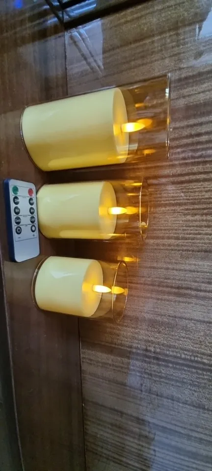 Flameless Remote-Control LED Candle Set for Cozy Events photo review