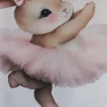 Whimsical Ballerina Bunny Canvas Set for Girls' Rooms photo review