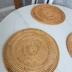 Natural Handwoven Rattan Placemats - Stylish & Heat Resistant photo review