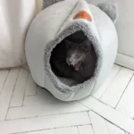 Cozy Cotton Cat Cave: Ultimate Winter Pet Bed Retreat photo review