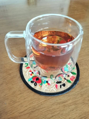 Elegant Double Wall Borosilicate Glass Mug - 350 ml Insulated Delight photo review