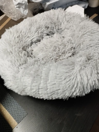 Cozy Round Pet Bed in Stylish Gradient for Large Dogs photo review