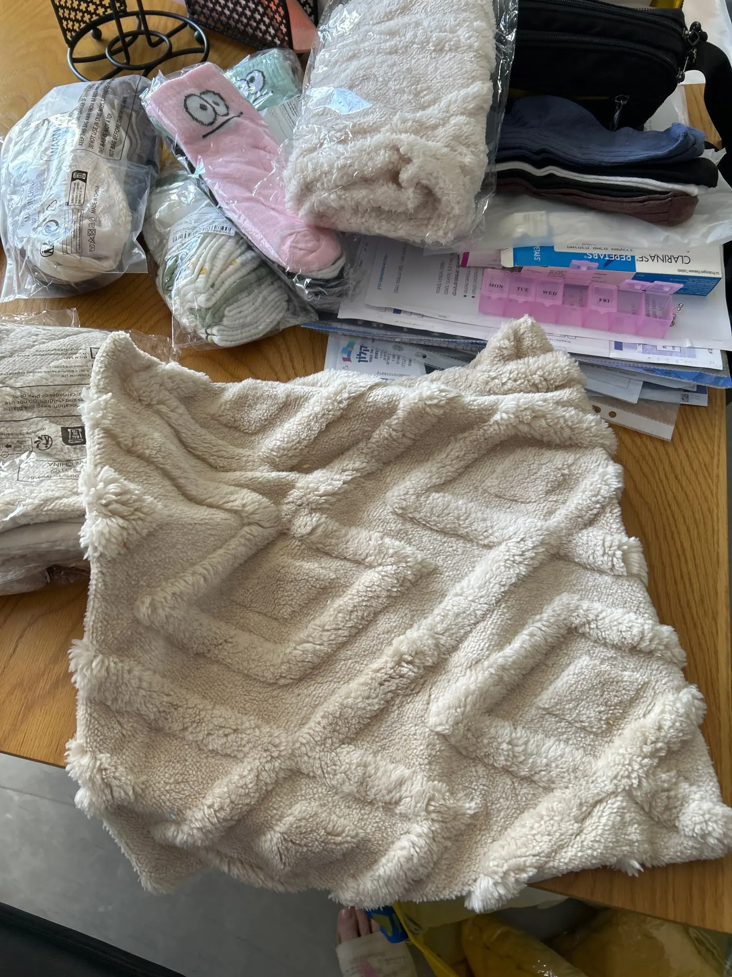 Cozy Christmas Faux Wool Pillow Cover - Plush Fleece Cushion photo review