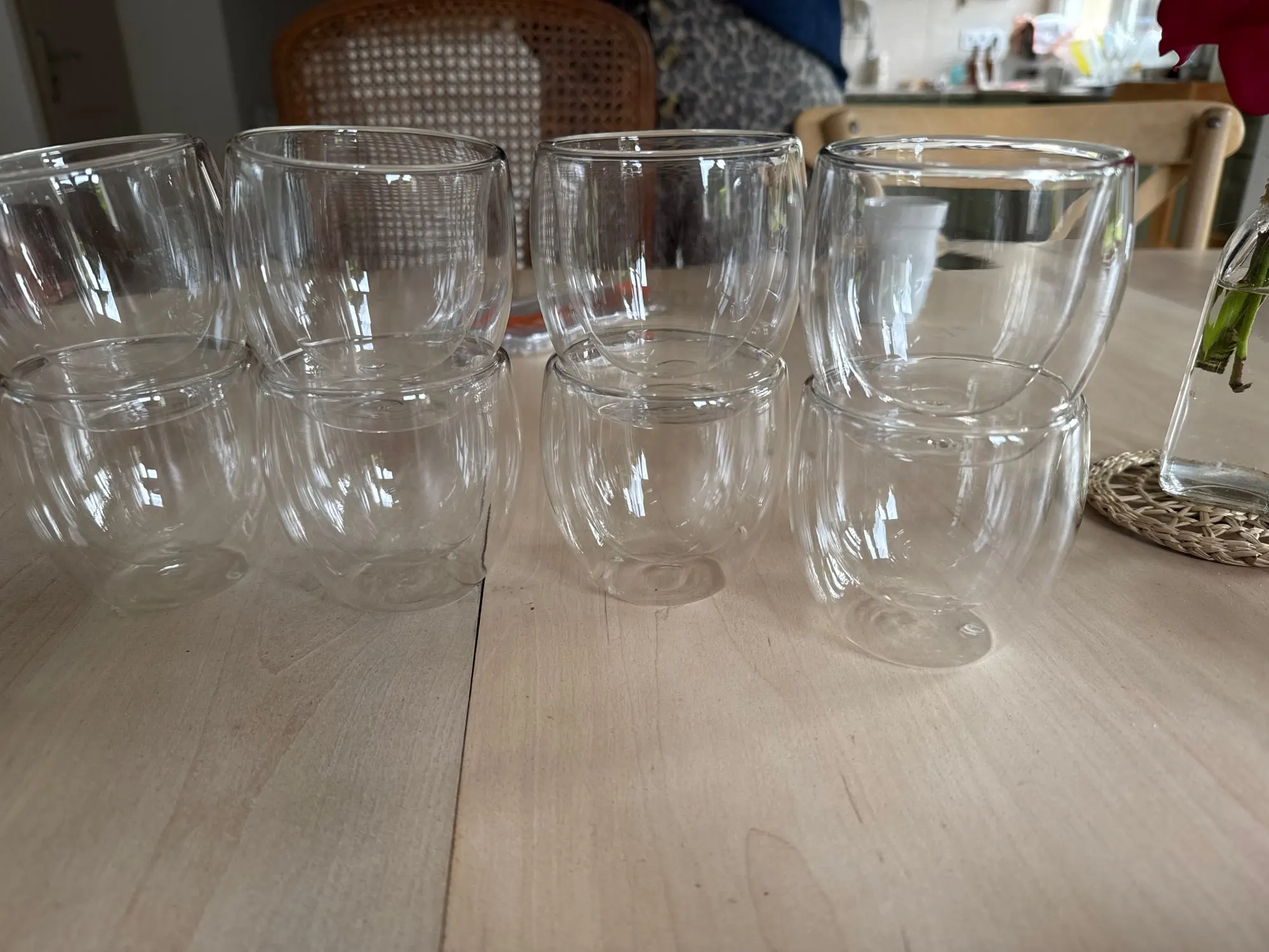 Elegant Heat-Resistant Double Wall Glass Cups for All Beverages photo review