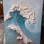 Natural Sea Wave Landscape Oil Painting Wall Canvas, Home Art, Hand Picture, Modern Artwork for Living Room, Unframed photo review
