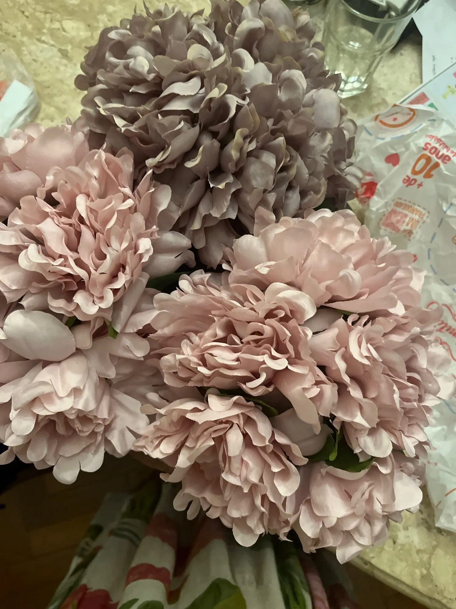 Elegant 5-Piece Hydrangea & Peony Bouquet for Home Decor photo review